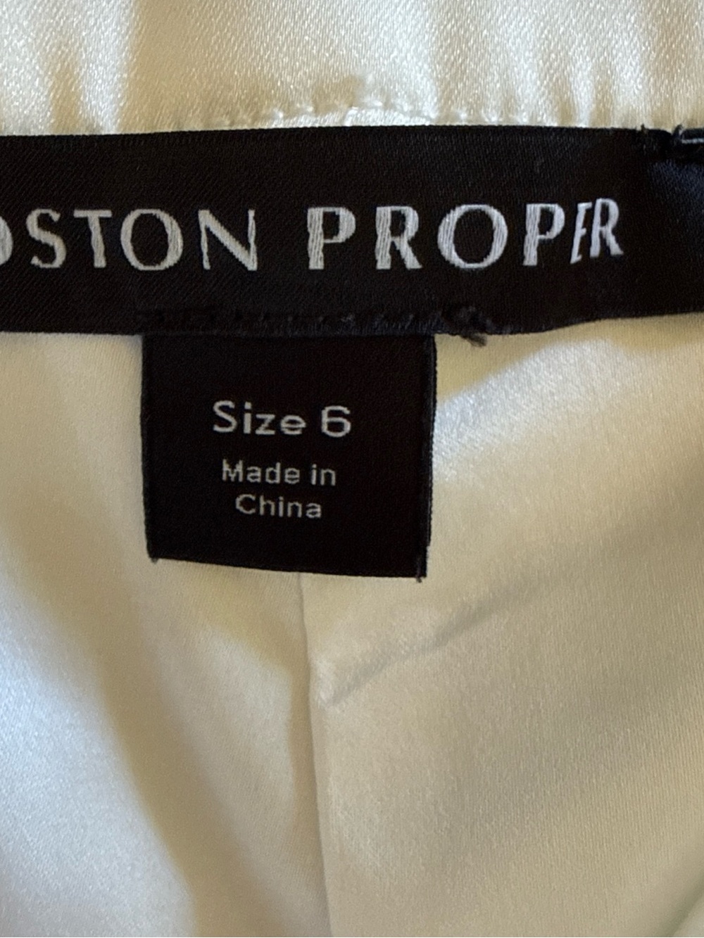 Boston Proper Cream Satin-Look trousers - Picture 8 of 16
